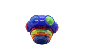 colorful toy spinner on transparent background.