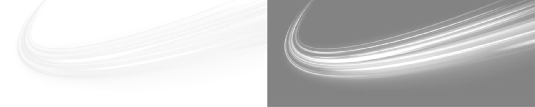 A festive visual of luminous flying winds, surrounded by swirling light dust and white speed lines. Vector illustration stream of fresh wind png.	