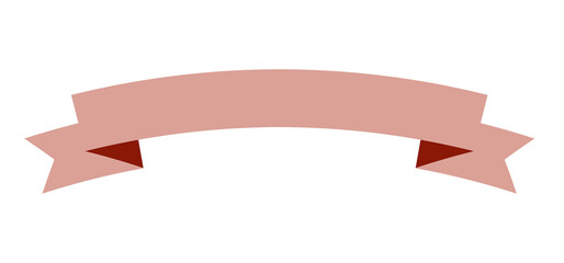 可愛いアーチ型のピンクのリボンイラスト