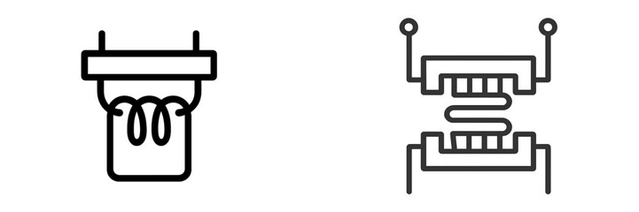 Vector illustration of electrical components for educational use