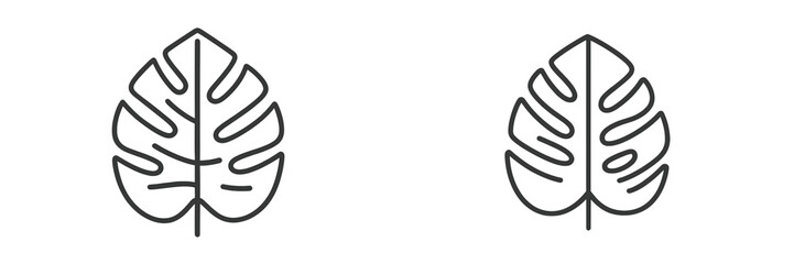 Stylish vector illustration of tropical leaves on a white background