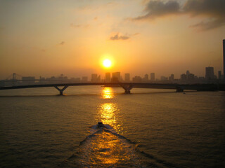 Fototapeta premium 東京都 晴海運河の風景(豊洲)