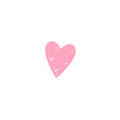 Cute Heart Shape Paper Cut. Heart shape doodle. Vector illustration.