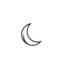 Obraz premium Crescent moon symbol isolated on black background