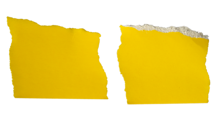 PNG Ripped yellow paper torn edges with transparent background paper tear