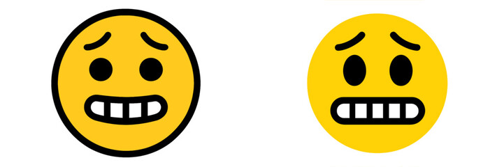 Fototapeta premium Expressions of concern and anxiety in vector illustration design