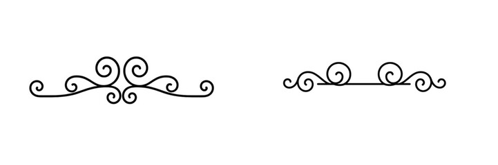 Decorative swirls in vector format for elegant designs