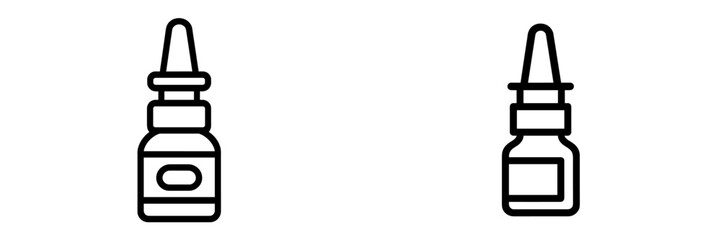 Illustration of two bottle designs for nasal spray products