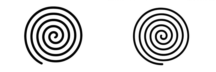 Spiral design vector illustration in minimalistic style