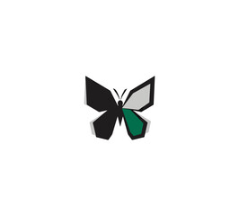 Geometric butterfly graphic design
