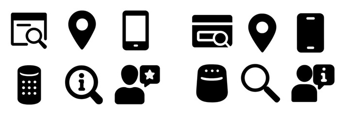 Vector illustration of various digital icons for mobile applications
