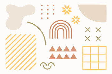 Obraz premium Abstract geometric background in Scandinavian style