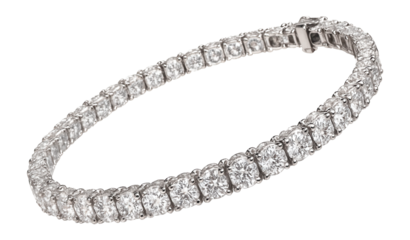 Sparkling diamond tennis bracelet.