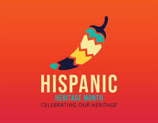 hispanic heritage month chili pepper design