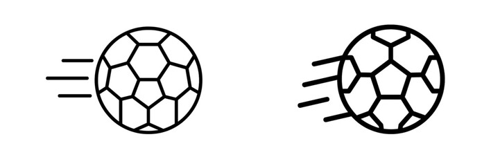 Obraz premium Soccer ball vector illustration in motion showing dynamic design