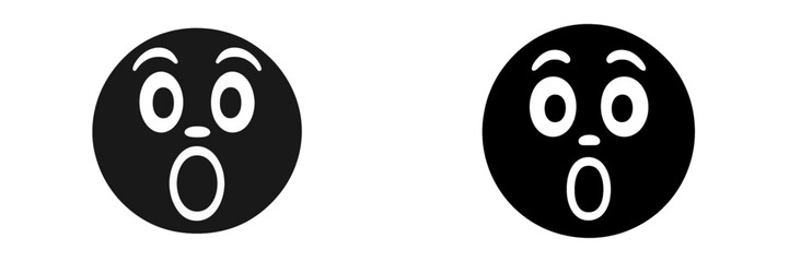 Fototapeta premium Surprised faces expressing shock in vector illustration style