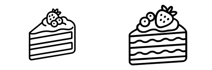 Delicious dessert slices featuring strawberries and blueberries