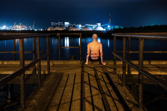 man on the bridge - Powered by Adobe