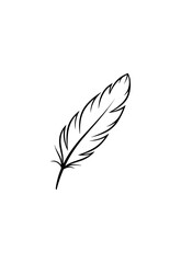 Simple stylized feather design