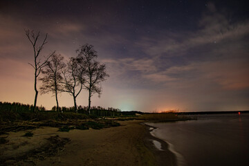 sunset over the river
