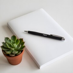 Modern Minimalist Workspace Essentials Isolated on White