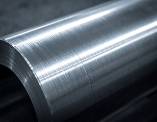 Close-up of a rolled metal sheet