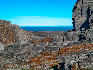 rocky shore of the Arctic Ocean without people