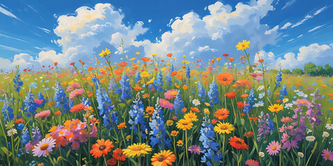 Blooming Flower Landscape