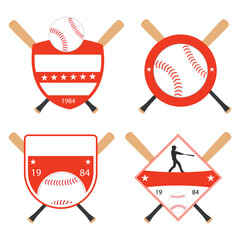 Colorful Baseball Logo Vector Icon Design And Graphics