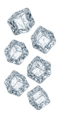 Obraz premium Falling ice cubes.