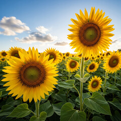 Obraz premium field of sunflowers