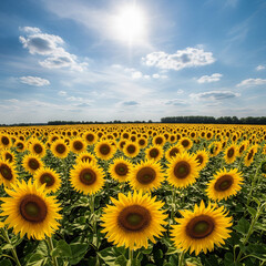 Fototapeta premium field of sunflowers