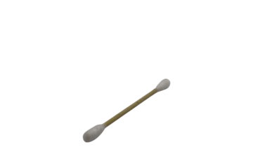 bamboo cotton buds on transparent background.