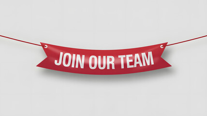 Join our team ribbon banner promoting new career opportunity for applicants