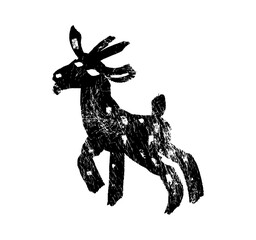 Cute boer goat silhouette isolated on white background. Boer goat icon vector illustration design.