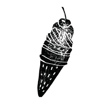  ice cream types: ice cream waffle cone, cup ice cream