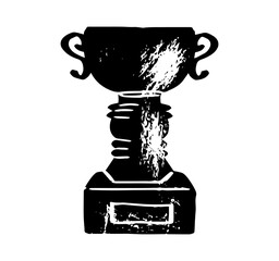 Vector Trophy Icon Silhouette. Trophy Symbol