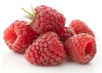 Raspberries isolated on white background