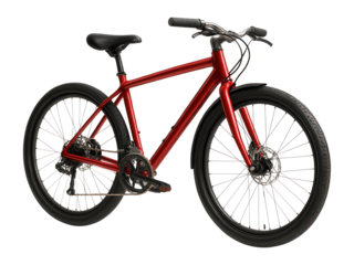 Red bicycle.