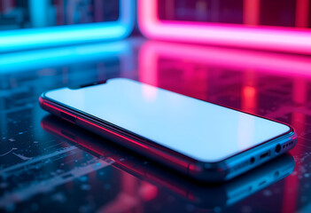 Futuristic Tech Gadget in a Cyberpunk Tunnel