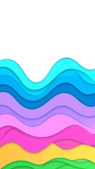 Fototapeta premium Colorful wavy layered shapes