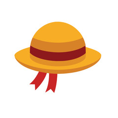 yellow hat isolated on white background