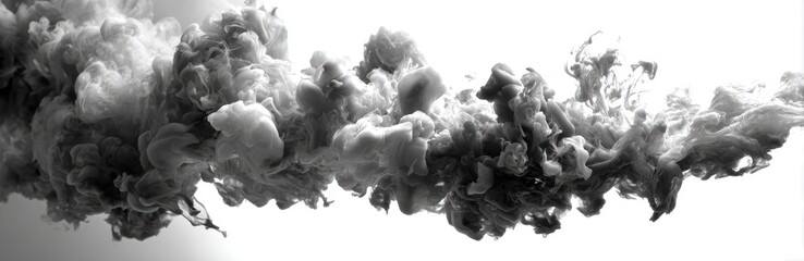 Abstract grayscale ink clouds (1)