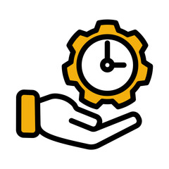 Productive Work Schedule icon from the Hiring icon collection (Outline Color Lineal Style)