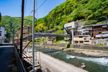 杖立温泉の街並み（阿蘇郡小国町）