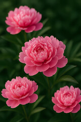 Pink Peonies in Full Bloom