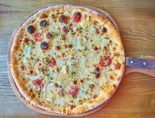 Gourmet Four Cheese Pizza