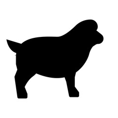 silhouette of a dog glyph icon vector