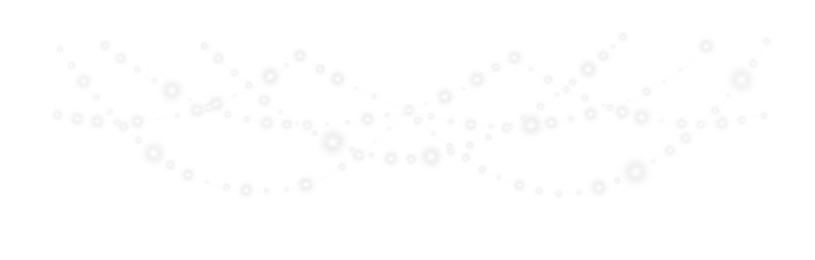 Transparent PNG. white festoon lights in glowing style for winter celebration.	
