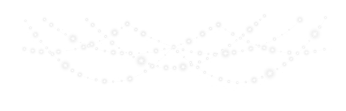 Transparent PNG. white festoon lights in glowing style for winter celebration.	
